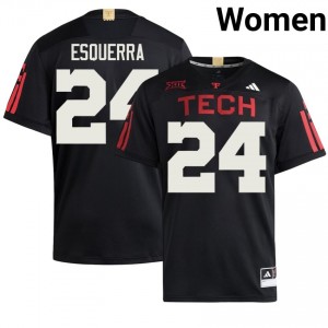 Authentic Malik Esquerra Black Women University 100 Year Anniversary Embroidery Jersey | #24 Red Raiders Football Gift 81238739