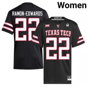Black Marcus Ramon-Edwards #22 Texas Tech Jersey | Women NCAA Football Stitch 76219708