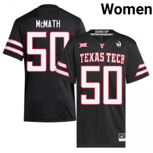 Patrick McMath #50 Black Jersey | Texas Tech Women NCAA Football Premium Stitch 31828247