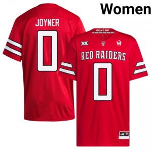TTU #0 Quinten Joyner Red Women Football Jersey | Authentic Embroidery High School Fit 11107894