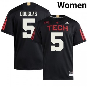 Caleb Douglas #5 Black 100 Year Anniversary Jersey | Texas Tech Women NCAA Football Premium Stitch 68062212