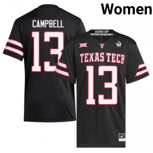 Chase Campbell #13 Black Jersey | TTU Women High School Football Premium Stitched 39493904
