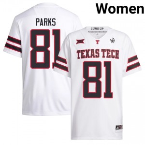 Dave Parks #81 White Jersey | Texas Tech Women NCAA Football Premium Embroidery 69945003