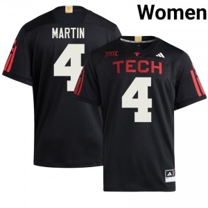 Davin Martin #4 Black 100 Year Anniversary Jersey | Red Raiders Women University Football Premium Stitch 75003707