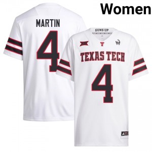 Women Davin Martin #4 White Embroidery Jersey | Tech Player Football Official Merch 25187678
