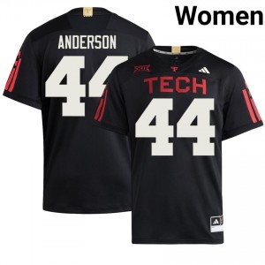 Black Donny Anderson #44 Football Jersey | Texas Tech Women NCAA Team Gear 44887360