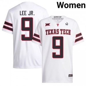 Donte Lee Jr. #9 White Jersey | Red Raiders Women University Football Premium Embroidery 59312557
