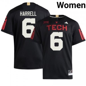 Graham Harrell #6 Black 100 Year Anniversary Jersey | Texas Tech Red Raiders Women College Football Premium Stitch 80996061