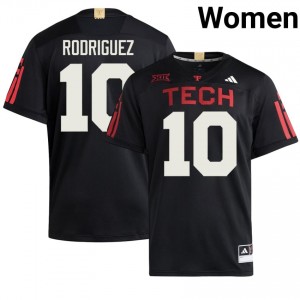 #10 Jacob Rodriguez Tech Women Black Football Stitch 100 Year Anniversary Jersey | Game Day Style 60483322