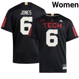 Tech #6 Jalen Jones Black Women Football 100 Year Anniversary Jersey | Authentic Stitch Player Fit 43325634