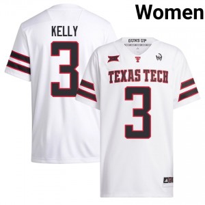 Josh Kelly #3 White Jersey | Tech Women Player Football Premium Embroidery 77931194