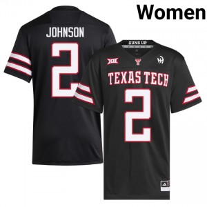 Women Kenny Johnson #2 Black Stitched Jersey | Tech Player Football Official Merch 52679079