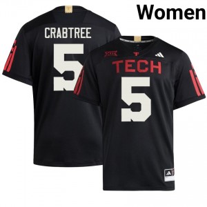 Women Michael Crabtree #5 Black Stitch 100 Year Anniversary Jersey | Tech Player Football Official Merch 35442003