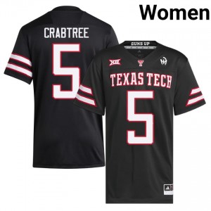 Black Michael Crabtree #5 Football Jersey | Texas Tech Women NCAA Team Gear 84620036