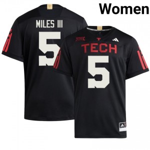 Black Oliver Miles III #5 TTU 100 Year Anniversary Jersey | Women High School Football Stitch 96776303