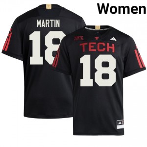Authentic S'Vioarean Martin Black Women College 100 Year Anniversary Stitch Jersey | #18 Texas Tech Red Raiders Football Gift 39780956