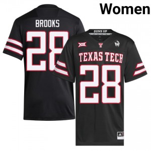 Black Tahj Brooks #28 Football Jersey | Tech Women Player Team Gear 55375207