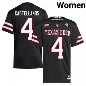 Black Thomas Castellanos #4 Football Jersey | Texas Tech Red Raiders Women College Team Gear 88254266
