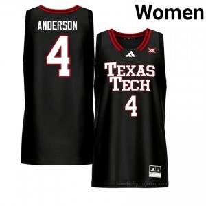 Black Christian Anderson #4 Tech Jersey | Women Player Basketball Stitch 29314055