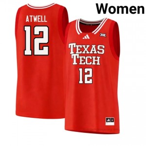 Donovan Atwell #12 Red Jersey | TTU Women High School Basketball Premium Stitched 86560667