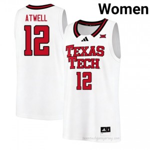 Tech #12 Donovan Atwell White Women Basketball Jersey Authentic NCAA Player Fit 27922054