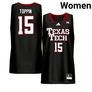 Black JT Toppin #15 Basketball Jersey | Texas Tech Women NCAA Team Gear 19866530