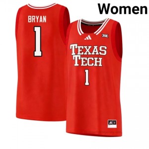 Red Tyeree Bryan #1 Basketball Jersey | Texas Tech Women NCAA Team Gear 14880287