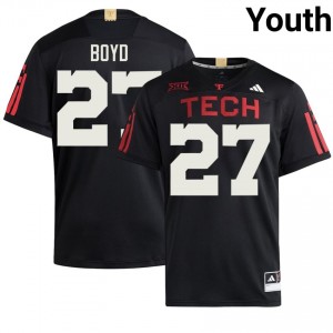 Black Amier Boyd #27 Football Jersey | Texas Tech Red Raiders Youth College Team Gear 52706823