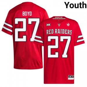 #27 Amier Boyd Tech Youth Red Football Stitched Jersey | Game Day Style 67827289