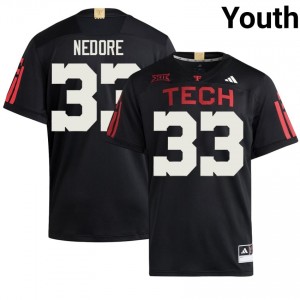 Authentic Ansel Nedore Black Youth Player 100 Year Anniversary Stitched Jersey | #33 Tech Football Gift 43206067