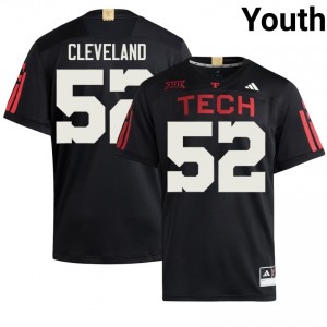#52 Cash Cleveland Texas Tech Red Raiders Youth Black Football Stitched 100 Year Anniversary Jersey | Game Day Style 22430200