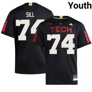 Black Daniel Sill #74 Football Jersey | Red Raiders Youth University Team Gear 19691299
