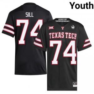 Black Daniel Sill #74 TTU Jersey | Youth High School Football Stitch 47918118