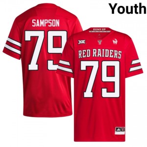TTU #79 Howard Sampson Red Youth Football Jersey | Authentic Embroidery High School Fit 88515653