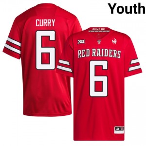 Texas Tech #6 John Curry Red Youth Football Jersey | Authentic Stitched NCAA Fit 60155929