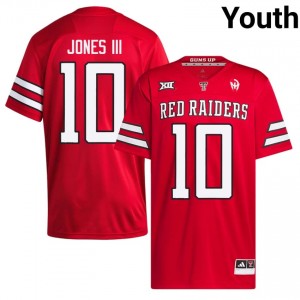 Youth Lloyd Jones III #10 Red Stitched Jersey | Red Raiders University Football Official Merch 18340669