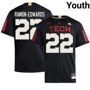 #22 Marcus Ramon-Edwards Texas Tech Youth Black Football Stitched 100 Year Anniversary Jersey | Game Day Style 31236981