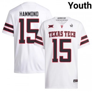 Youth Will Hammond #15 White Stitch Jersey | TTU High School Football Official Merch 76481212