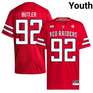 Bryce Butler #92 Red Jersey | Texas Tech Youth NCAA Football Premium Embroidery 53868258