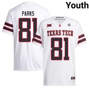 White Dave Parks #81 Football Jersey | Texas Tech Red Raiders Youth College Team Gear 75517019