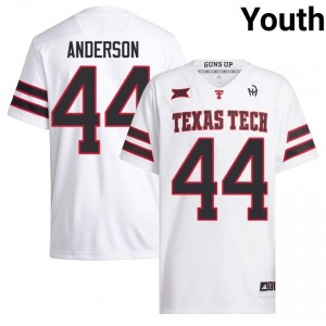 TTU #44 Donny Anderson White Youth Football Jersey | Authentic Stitched High School Fit 40117348