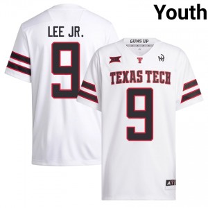 White Donte Lee Jr. #9 Football Jersey | TTU Youth High School Team Gear 76613155