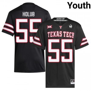 Authentic E.J. Holub Black Youth Player Stitch Jersey | #55 Tech Football Gift 29946205