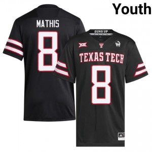 Jamond Mathis #8 Black Jersey | Tech Youth Player Football Premium Stitch 72658885