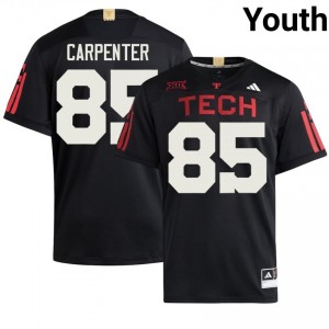 Youth Jett Carpenter #85 Black Embroidery 100 Year Anniversary Jersey | Tech Player Football Official Merch 48225613