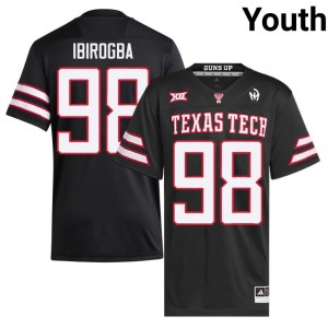 Mateen Ibirogba #98 Black Jersey | Texas Tech Red Raiders Youth College Football Premium Stitch 55653277