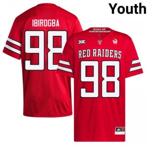 Youth Mateen Ibirogba #98 Red Embroidery Jersey | TTU High School Football Official Merch 71096337