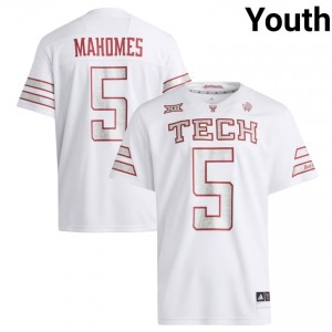 White Patrick Mahomes #5 Football Jersey | Tech Youth Player Team Gear 94181462