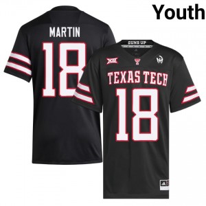 Youth S'Vioarean Martin #18 Black Stitch Jersey | TTU High School Football Official Merch 93953220