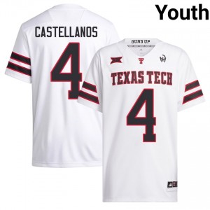 Thomas Castellanos #4 White Jersey | TTU Youth High School Football Premium Stitched 42440817